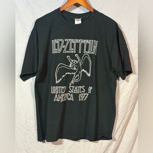 Black Led Zeppelin Graphic Tee Gildan